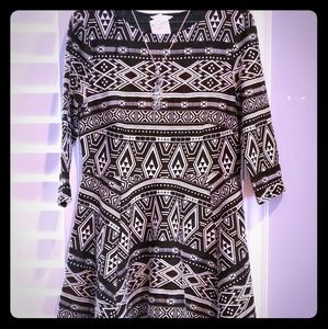 H&M Aztec flare dress
